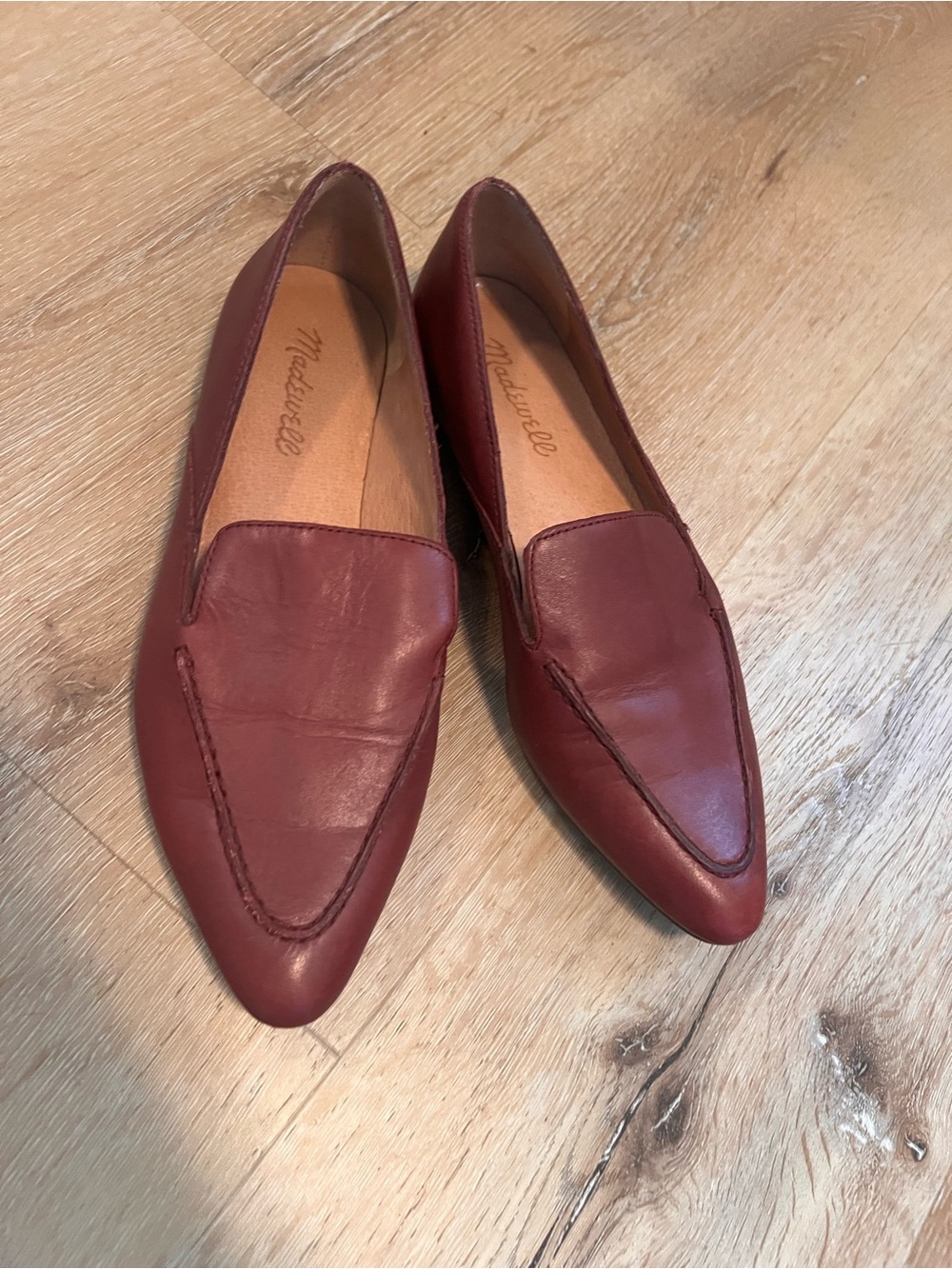 Madewell Pointed Loafers in Deep Wine